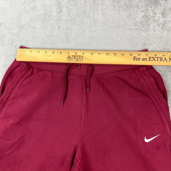 NIKE Sweatpants Mens Maroon Casual Loungewear Athletic Sweats Pockets Swoosh XL - Picture 8 of 8